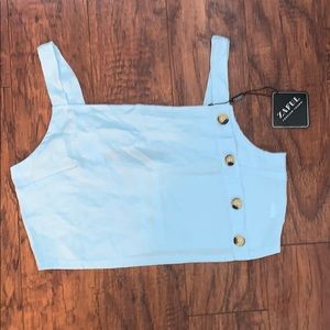 Light Blue Crop Top